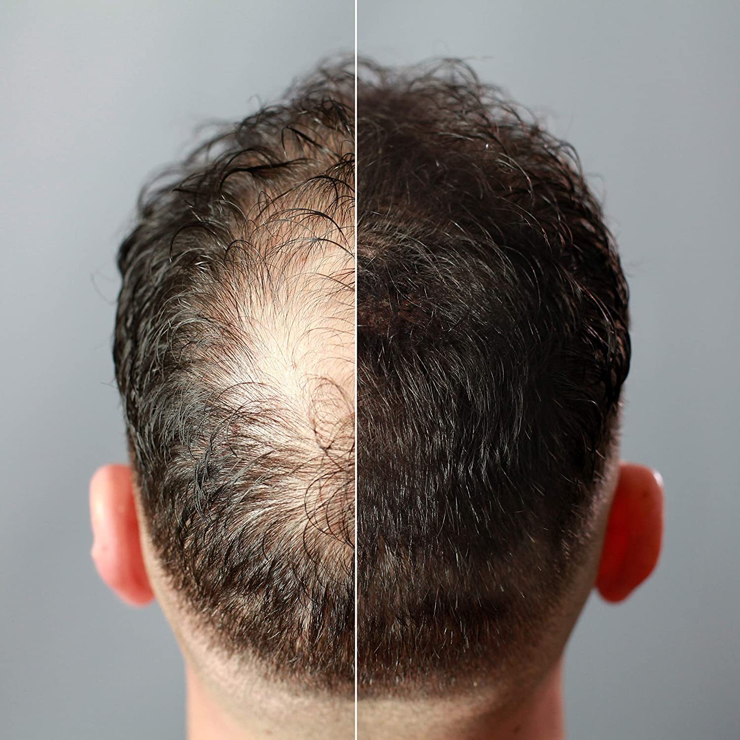 Confident man with full looking hair